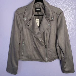 Express gray bomber jacket